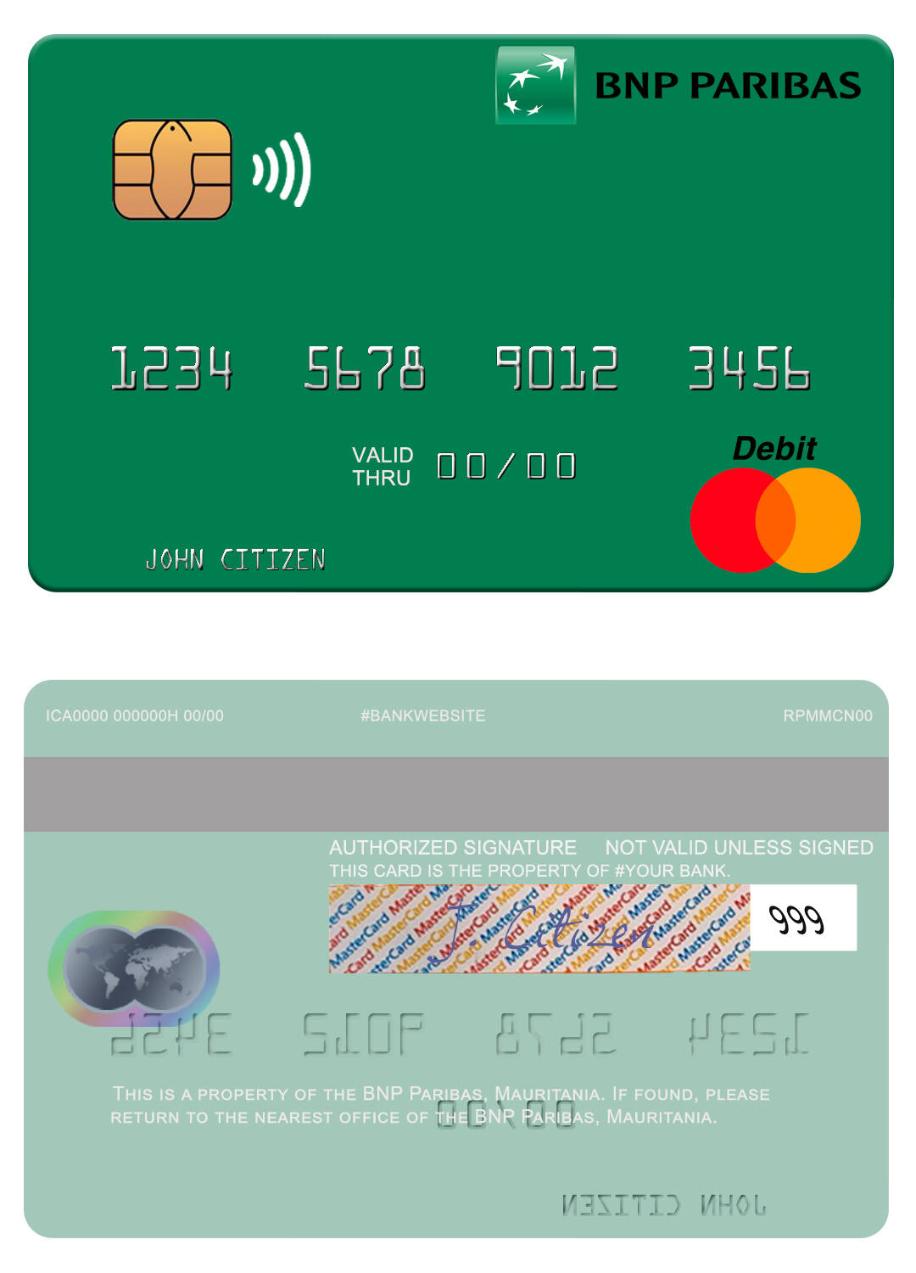 Mauritania BNP Paribas mastercard